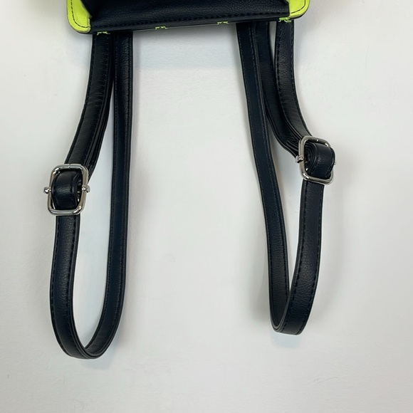 Luv Betsey Johnson Small Black with Lime Green Hearts
Backpack Purse. - Picture 5 of 10